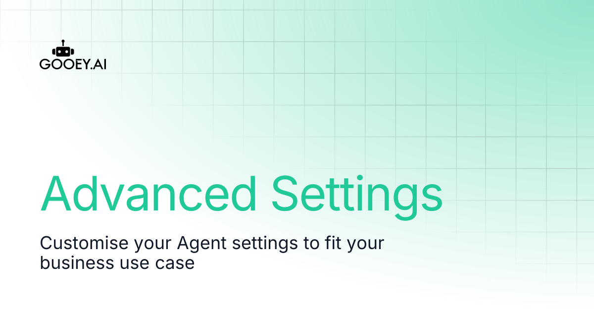 Advanced Settings | Gooey.AI Documentation